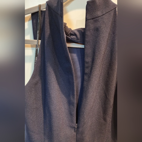 VINCE CAMUTO NWT Bow Neck Halter Jumpsuit Size 12 Navy - Picture 5 of 9